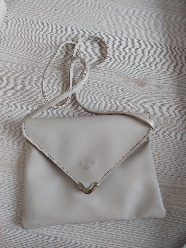 Minimalist Beyaz Deri Kadın Portföy Çanta - Görsel 3