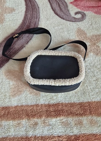 Diğer Kürk Detaylı Süet Kadın Bel Çantası