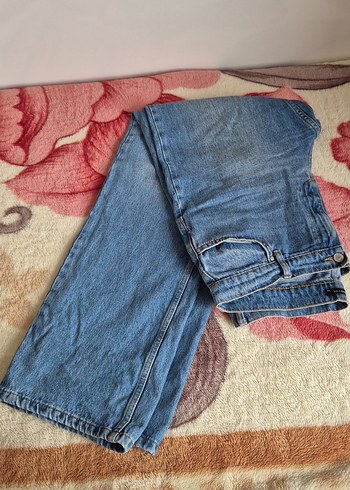 Mavi Loose Fit Kadın Midi Kot Pantolon