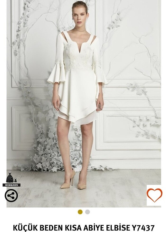 Düğün Nikah Kısa Abiye Elbise - Görsel 2