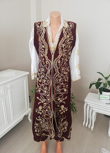 Arnavut Şalvarı Kadife Kaftan