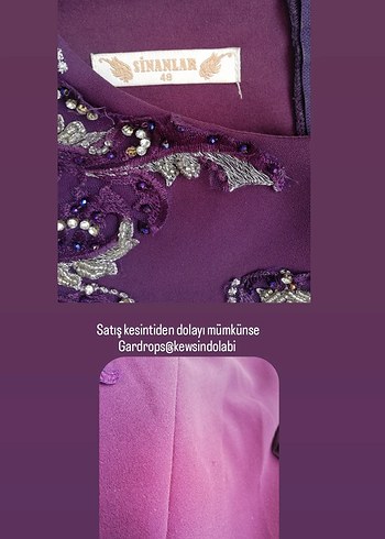 Tesettür Boncuklu Balık Abiye Elbise - Görsel 8