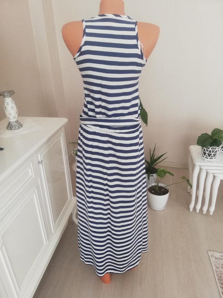 Askılı Uzun Yazlık Elbise - Görsel 3