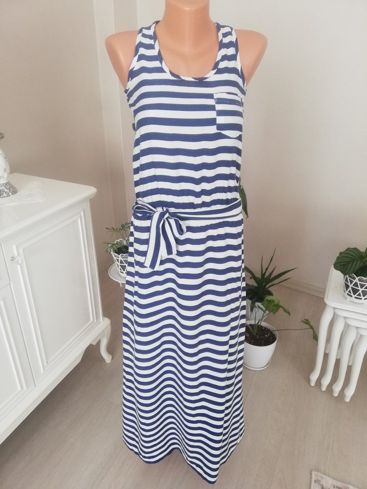 Askılı Uzun Yazlık Elbise - Görsel 2