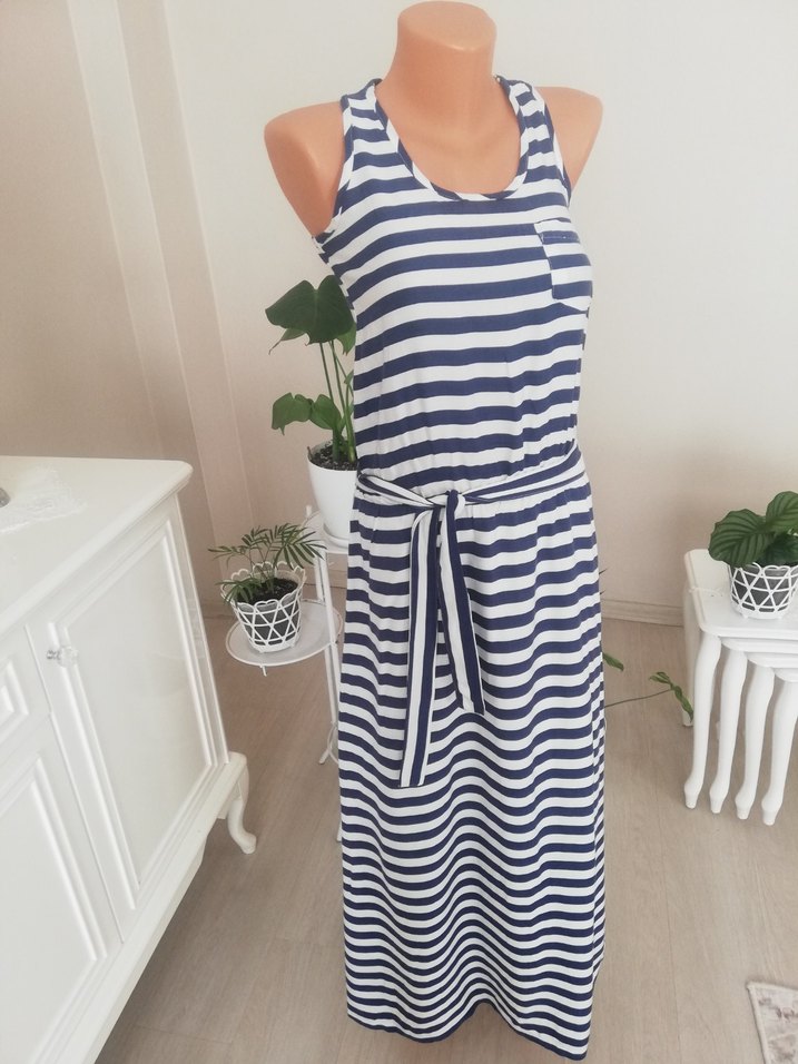 Askılı Uzun Yazlık Elbise - Görsel 4