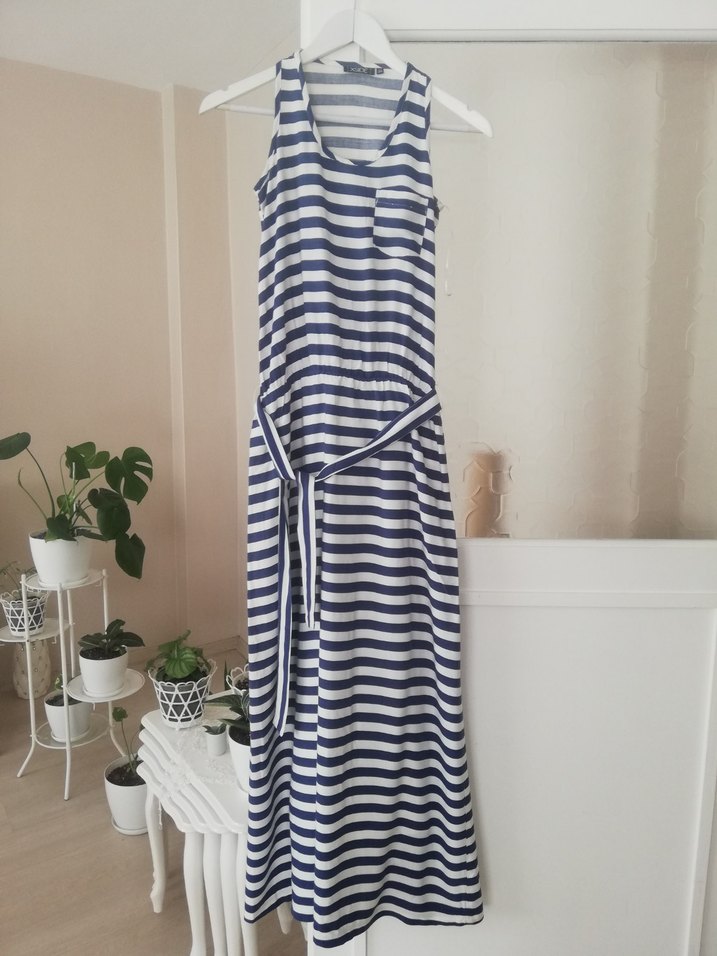 Askılı Uzun Yazlık Elbise - Görsel 5