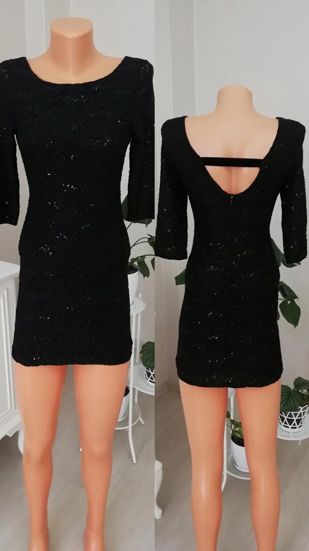 Sırt Detaylı Dantel Mini Abiye Gece Elbisesi - Görsel 2