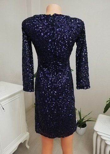 Payetli Kısa Mini Abiye Elbise - Görsel 5