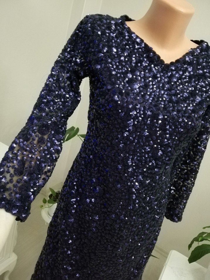 Payetli Kısa Mini Abiye Elbise - Görsel 3