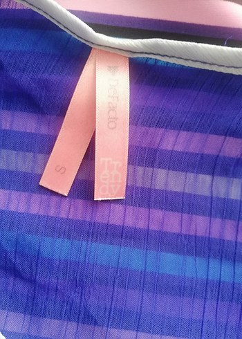 Mor Çizgili Bohem Kadın Mayo ve Pareo - Görsel 8