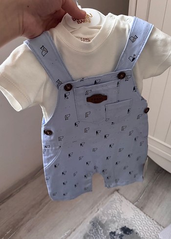 74 cm erkek bebek salopet takım - Görsel 4