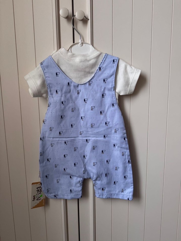 74 cm erkek bebek salopet takım - Görsel 2