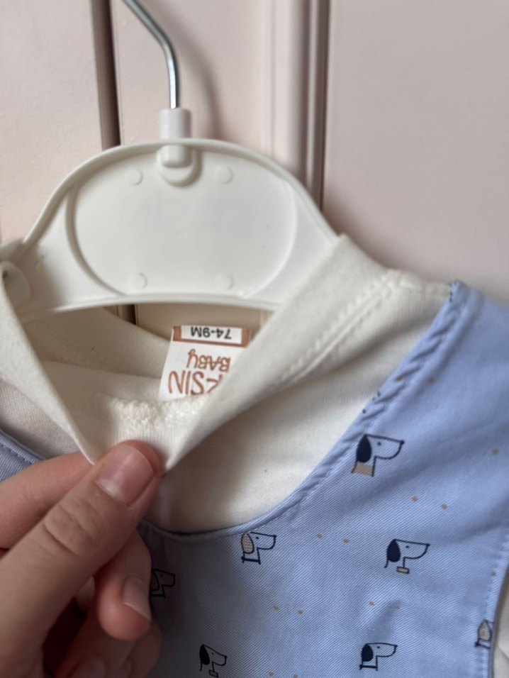 74 cm erkek bebek salopet takım - Görsel 3