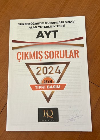 2024 AYT Çıkmış Sorular Kitabı