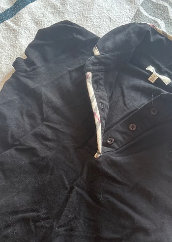 s Beden siyah Renk Burberry Siyah Kısa Kollu Polo Tişört