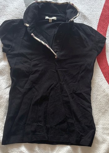 Burberry Siyah Kısa Kollu Polo Tişört