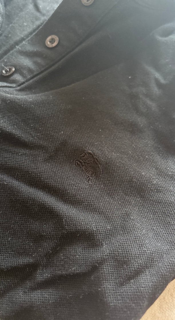 Burberry Siyah Kısa Kollu Polo Tişört - Görsel 3