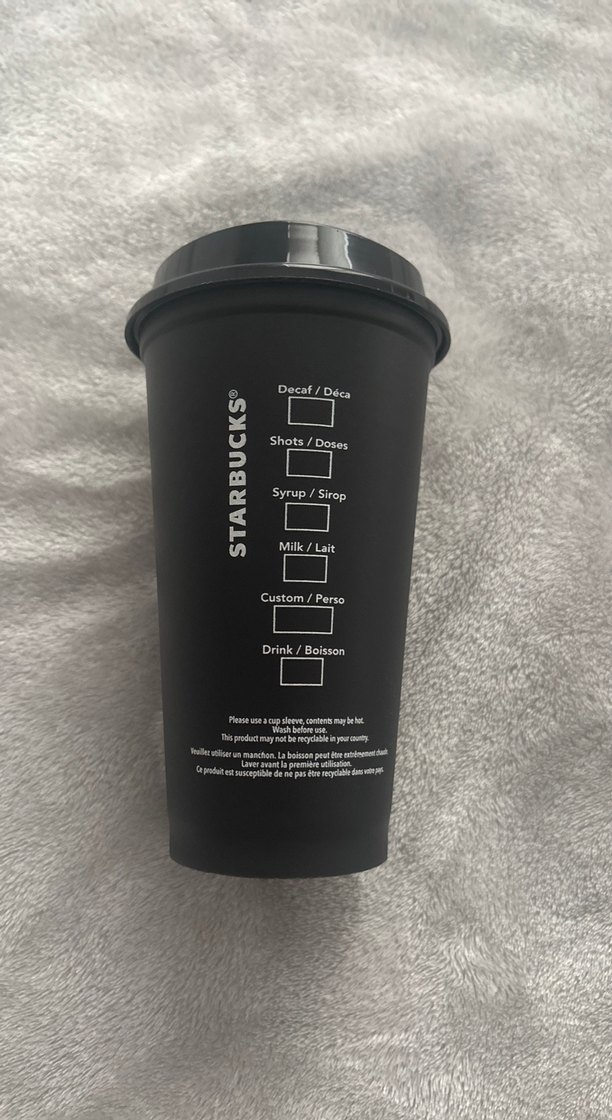 Siyah Starbucks Kapaklı Kahve Bardagi - Görsel 3