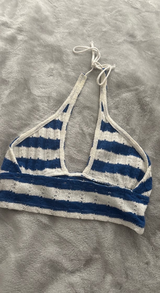 pullandbear cizgili crop - Görsel 2