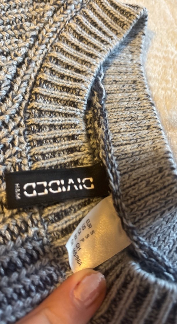 Gri Kadın Triko Kazak - Görsel 2