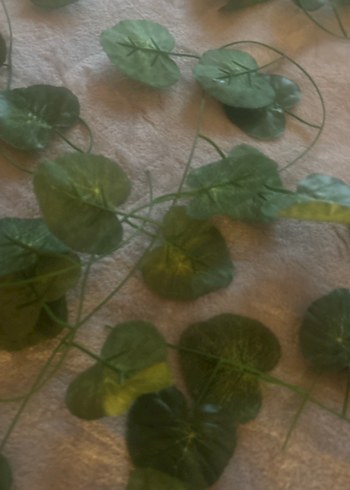 Yeşil Yapraklı Dekoratif Çelenk,Yapay sarmaşık - Görsel 2