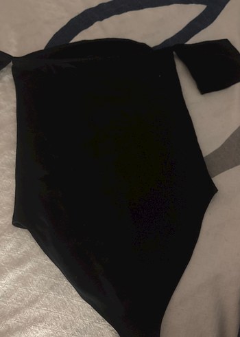 Siyah Straplez Vücuda Oturan çıtçıtlı Body - Görsel 5