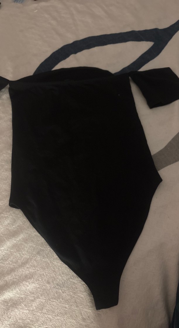 Siyah Straplez  Vücuda Oturan çıtçıtlı Body - Görsel 5