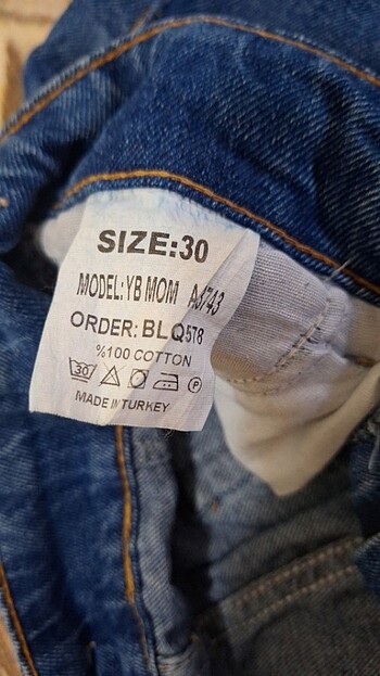 m Beden mavi Renk mom jean jot pantolon