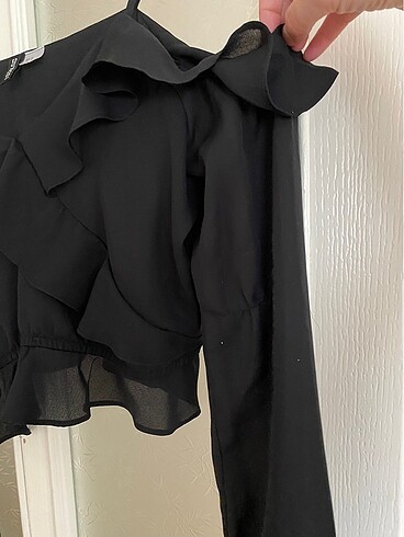 H&M H&M MARKA FIRFIRLI OMZU AÇIK BLUZ