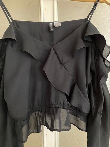 l Beden H&M MARKA FIRFIRLI OMZU AÇIK BLUZ