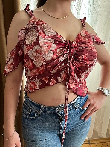 BSL FASHION NAR ÇİÇEĞİ ARKADAN AYARLANABİLİNİR ÇOK ŞIK CROP