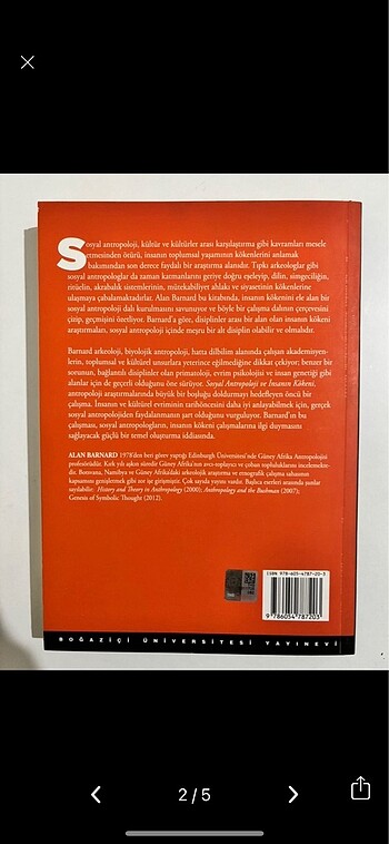 Sosyal Antropoloji ve İnsanın Kökeni / Alan Bernard - Görsel 2