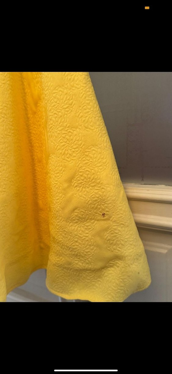 Sarı Kolsuz Pilili Elbise - Görsel 3