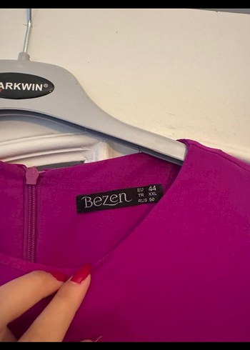 Kadın Fuşya Uzun Kollu Uzun Elbise - Görsel 4