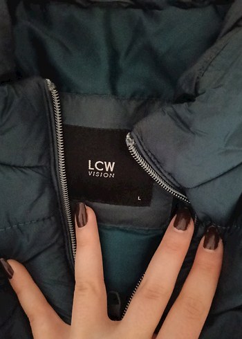 Gri Kapitone Dik Yakalı Fermuarlı Unisex Yelek - Görsel 2