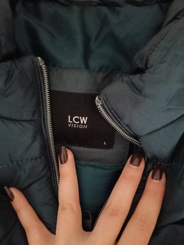 Gri Kapitone Dik Yakalı Fermuarlı Unisex Yelek - Görsel 2