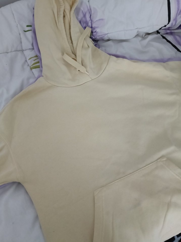 sarı Kapüşonlu Kadın Sweatshirt - Görsel 2