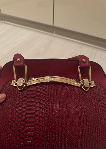 Beden Bordo şık kaliteli kadın çanta