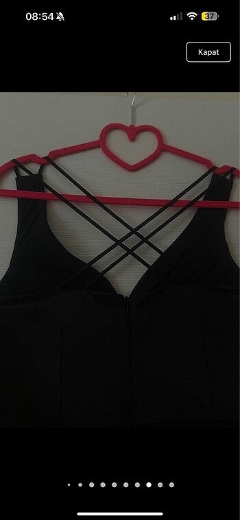 Siyah abiye balo düğün yeni elbise işlemeli - Görsel 9