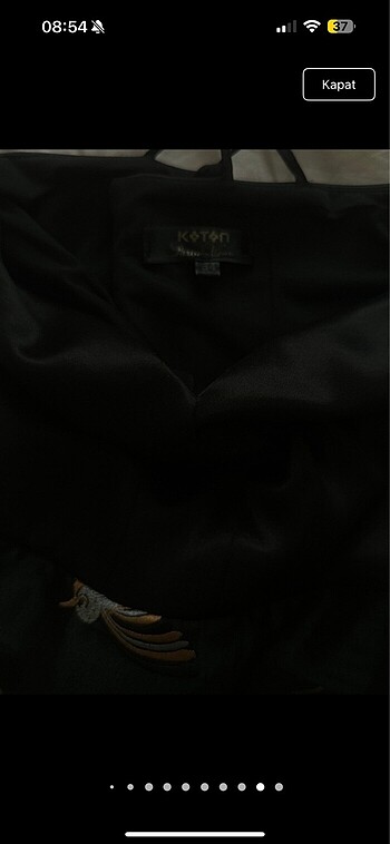 Siyah abiye balo düğün yeni elbise işlemeli - Görsel 10