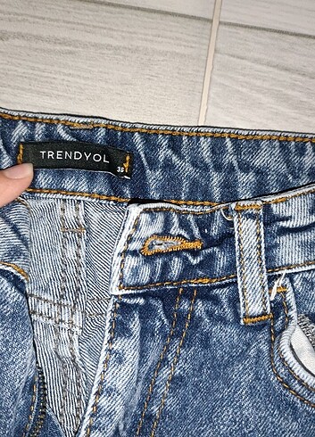 36 Beden lacivert Renk Mom Jean
