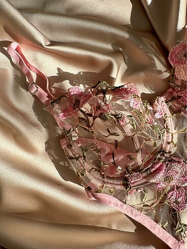 Diğer Flower Baby Pink Bodysuit