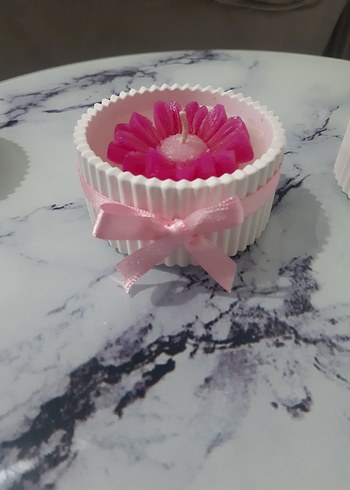 Renkli Sukulent Tasarımlı Mum Seti - Görsel 5