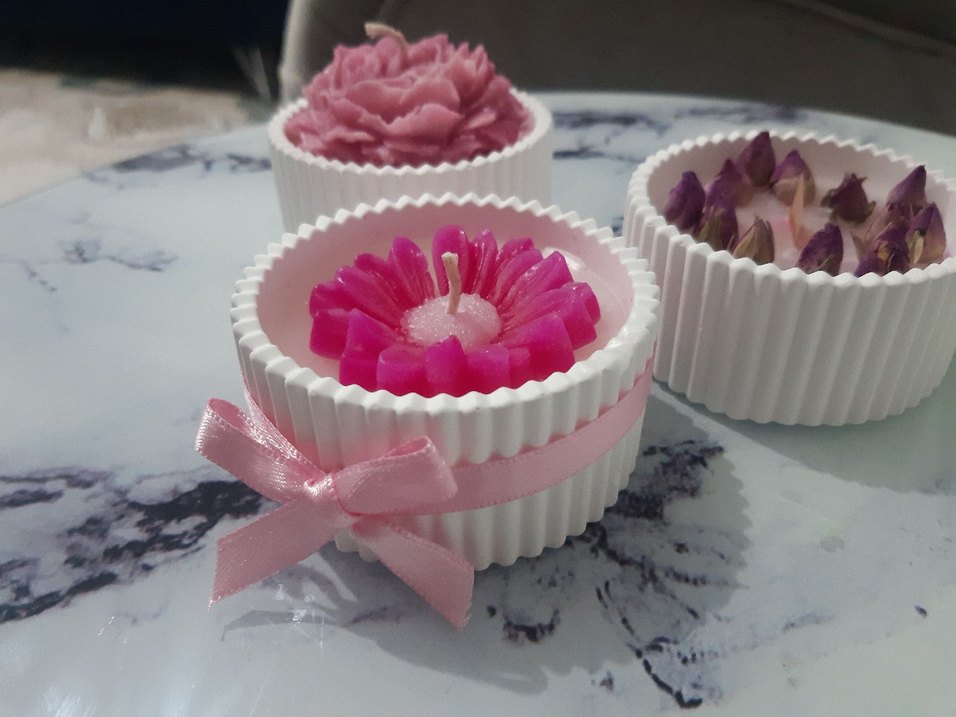 Renkli Sukulent Tasarımlı Mum Seti - Görsel 4