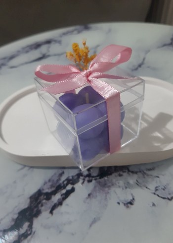 Pembe Gül Şeklinde Mum - Görsel 3