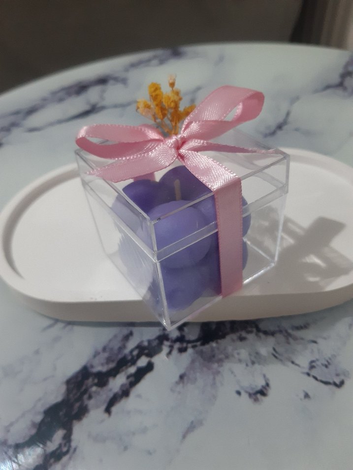 Pembe Gül Şeklinde Mum - Görsel 3