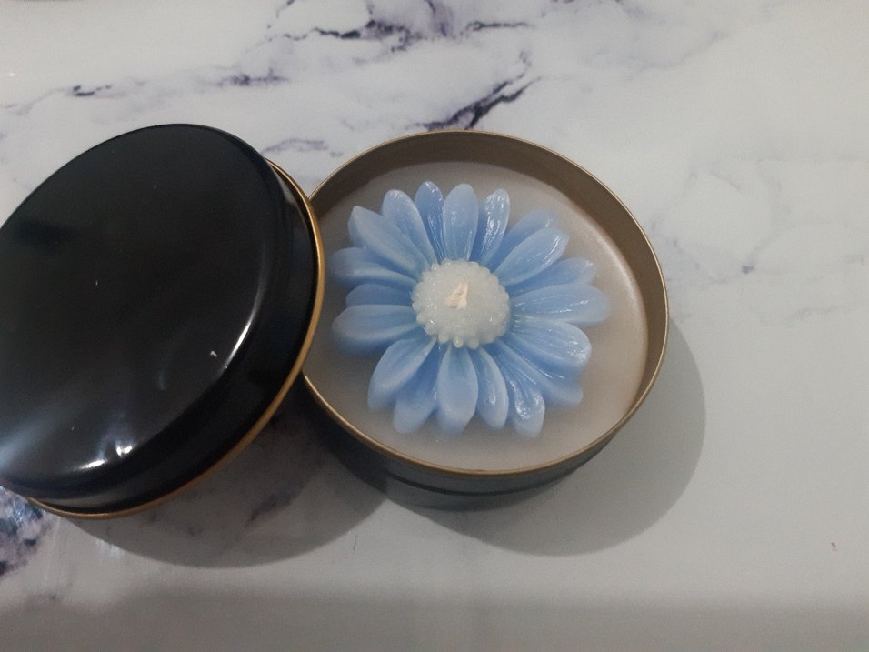 Pembe Gül Şeklinde Mum - Görsel 4