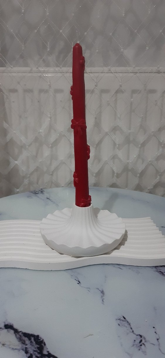 Beyaz Deniz Temalı Mumluk - Görsel 5