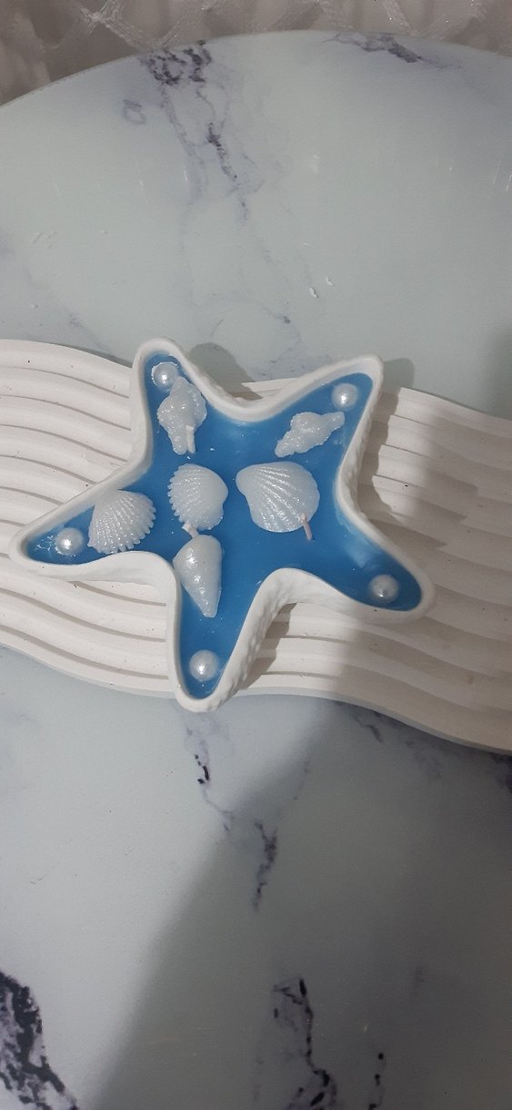 Beyaz Deniz Temalı Mumluk - Görsel 2