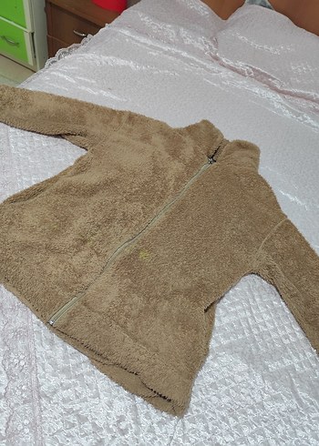 Kahverengi peluş  üst mont - Görsel 2